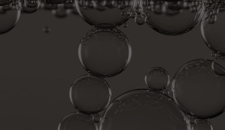 Dark scientific bubbles background for ND1 clinical benefits section